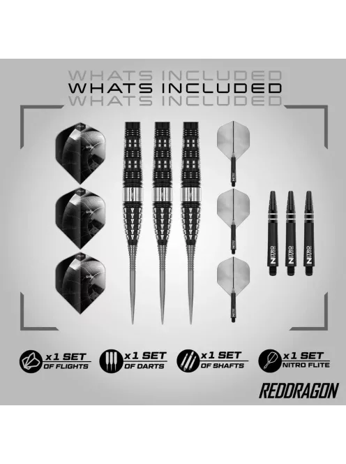 Dart szett steel Red Dragon Recon Torpedo 23g, 90%