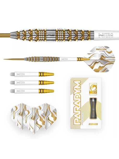 Dart szett steel Red Dragon Paradym Gold Torpedo, 23g, 90%