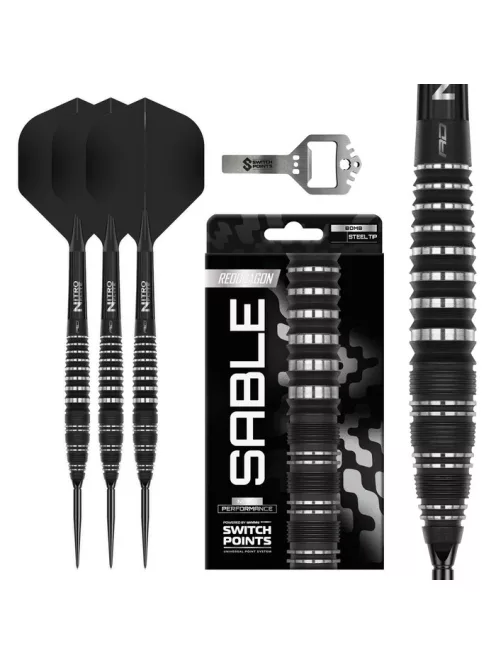 dart szett Red Dragon steel Sable 03 90% Switch Point Bomb 26g