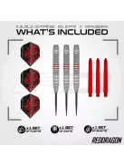 darts nyíl Red Dragon Jonny Clayton, brass steeldarts, 21g