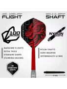 darts nyíl Red Dragon Jonny Clayton, brass steeldarts, 21g