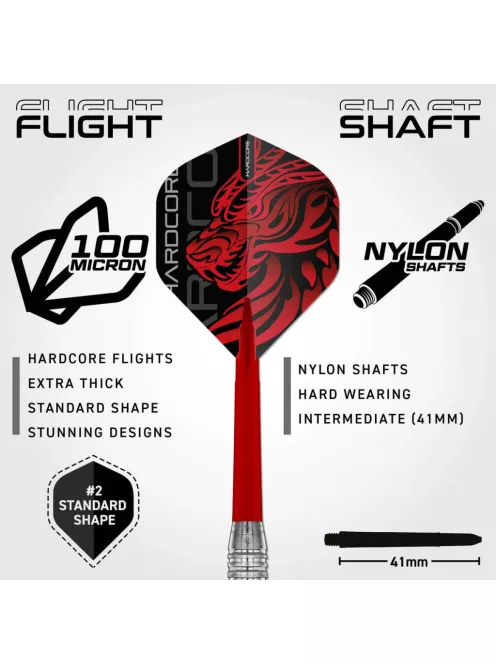 darts nyíl Red Dragon Jonny Clayton, brass steeldarts, 21g