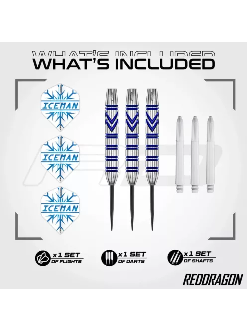 darts nyíl Red Dragon Gerwyn Price, brass steeldarts, 21g