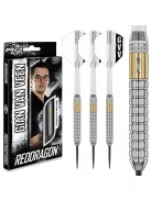 darts nyíl Red Dragon Gian van Veen, brass steeldarts, 21g