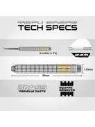 darts nyíl Red Dragon Gian van Veen, brass steeldarts, 21g