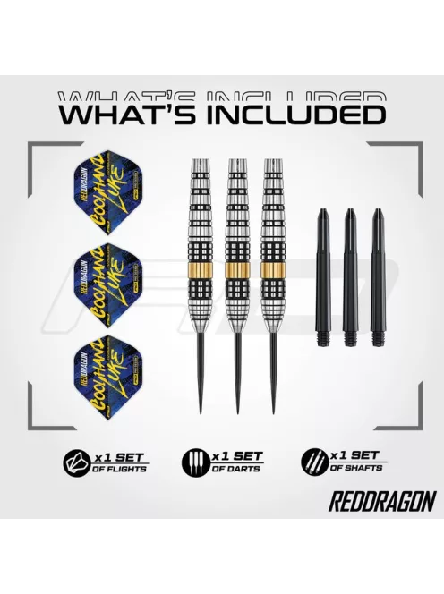 darts nyíl Red Dragon Luke Humphries, brass steeldarts, 21g