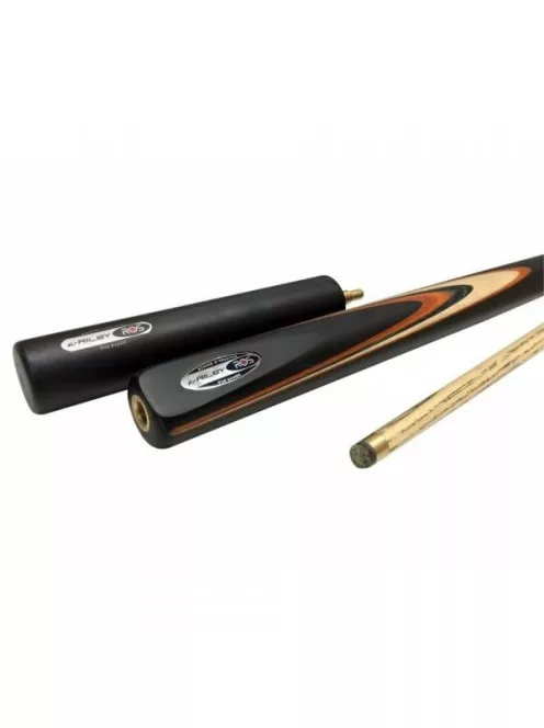 Three-piece snooker cue with Riley ROS 3/4 ash wood spike and 6" extension