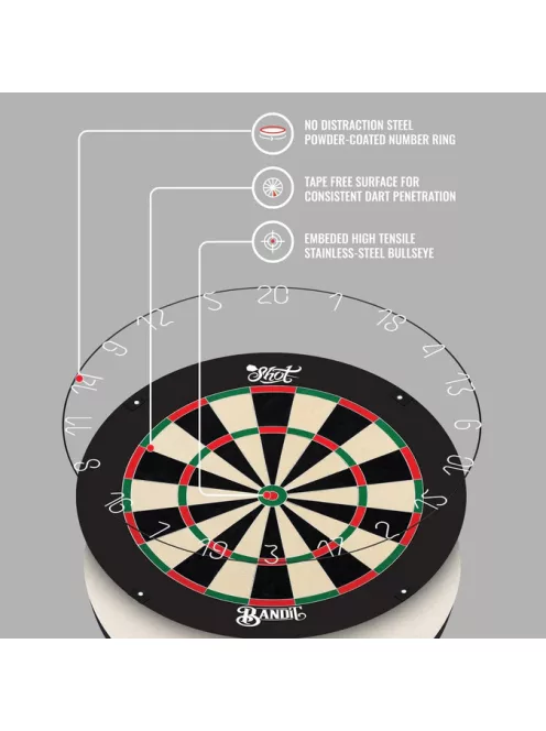 dart tábla Shot Bandit Professional - 4th Generation