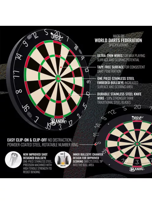 dart tábla Shot Bandit Professional - 4th Generation