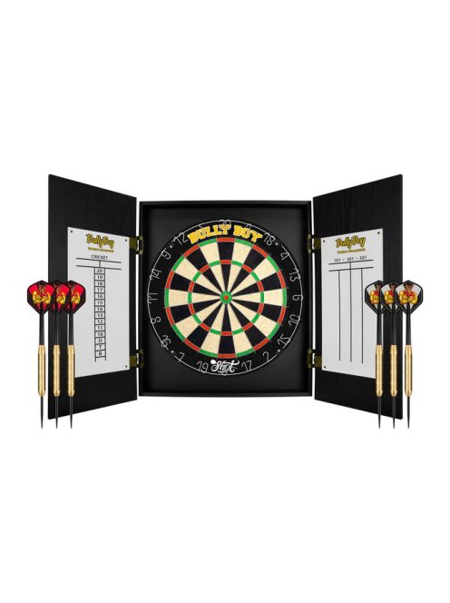 komplett dart csomag Shot Michael Smith darts tábla és kabinet 2 szett nyíllal