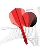 Darts toll és szár egyben Harrows Solo piros, No6 toll és rövid szár