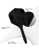 Darts toll és szár egyben Harrows Solo fekete, No6 toll és közepes szár