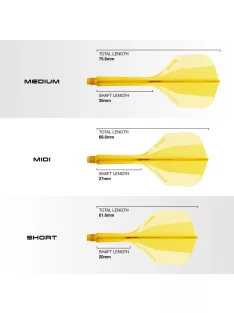   Darts toll és szár egyben Harrows Solo citromsárga, No6 toll és közepes szár