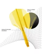 Darts toll és szár egyben Harrows Solo citromsárga, No6 toll és közepes szár