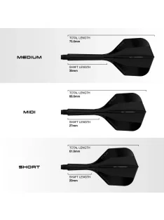   Darts toll és szár egyben Harrows Solo fekete, No6 toll és hosszú szár