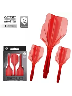   Darts toll és szár egyben Harrows Solo piros, No6 toll és hosszú szár