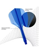 Darts toll és szár egyben Harrows Solo kék, No6 toll és hosszú szár