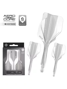   Darts toll és szár egyben Harrows Solo átlátszó, No6 toll és közepes szár