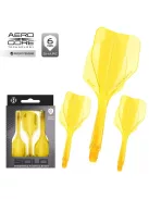 Darts toll és szár egyben Harrows Solo citromsárga, No6 toll és hosszú szár