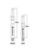 DART SHAFT HARROWS TWIST CLEAR (TRANSLUCENT), SHORT