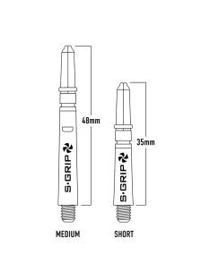 DART SHAFT HARROWS TWIST CLEAR (TRANSLUCENT), SHORT
