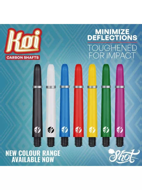 Dart szár rövid Shot Koi Carbon, fehér 35mm