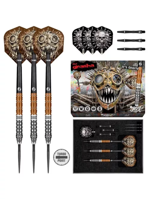 darts szett steel Shot TP Gnarly Gnasha, 23g, 95% 