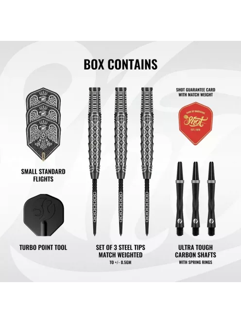 darts szett steel Shot TP Goths Wulfaz, 23gr, 90% 