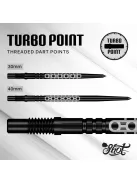 darts fémhegy Shot Turbo Point Goths fekete, 40mm