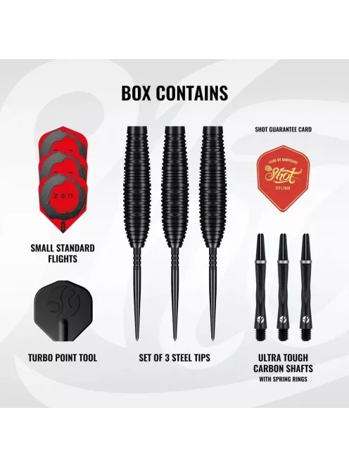 darts szett steel Shot TP Zen Bomber, 24gr, 90% 