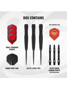 darts szett steel Shot TP Zen Scallop, 24g 90% wolfram