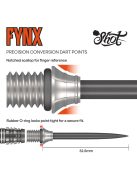 Darts cserélhető fémhegy Shot Fynx - fekete, 32mm