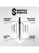 Darts fémhegy Winmau Switch Point Smooth fekete, 26mm