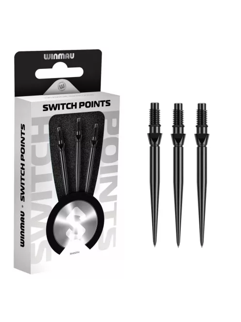 Darts fémhegy Winmau Switch Point Smooth fekete, 40mm