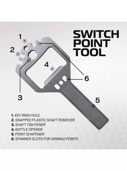 Darts fémhegy Winmau Switch Point Wave fekete, 26mm