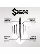Darts fémhegy Winmau Switch Point Wave fekete, 30mm