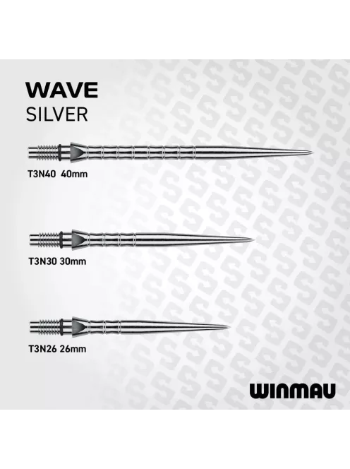 Darts fémhegy Winmau Switch Point Wave ezüst, 30mm