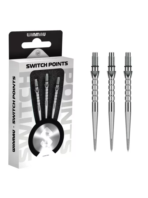 Darts fémhegy Winmau Switch Point Chain ezüst, 30mm