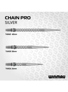 Darts fémhegy Winmau Switch Point Chain ezüst, 40mm