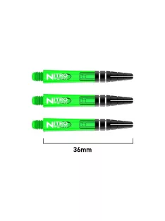 Dart shaft Red Dragon Nitrotech plastic green, short, 36mm