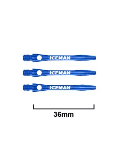 Dart shaft Red Dragon Iceman aluminium short, blue, 36mm