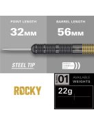 Dart szett steel Target Josh Rock 22g réztestű, brass