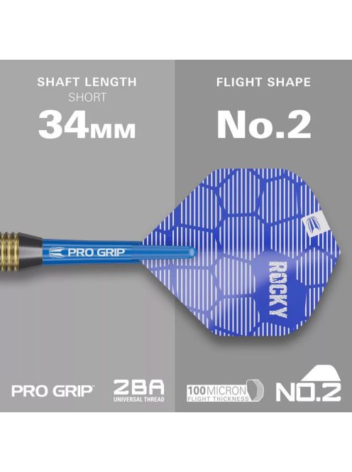 Dart szett steel Target Josh Rock 22g réztestű, brass