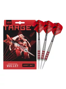   Darts szett steel TARGET Stephen Bunting Bullet réz szett 22g és 100 darabos kiegészítő csomag