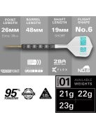 Darts szett steel Target SP Rob Cross 95K, 21g 95%