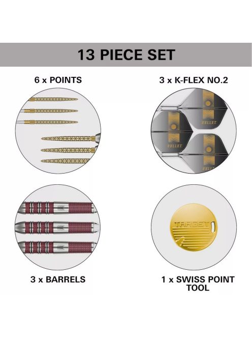 Darts szett steel Target SP Stephen Bunting 95K 22g 95%