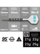 Darts szett steel Target SP Rob Cross 95K, 25g 95%