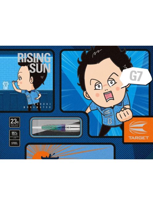 Darts szett steel TARGET JAPAN Haruki Muramatsu Rising Sun G7, 23g 95% 