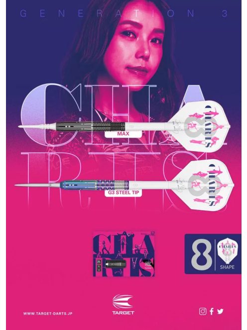 Darts szett steel TARGET JAPAN SP Cathy Leung Charis G3, 21g 95% 