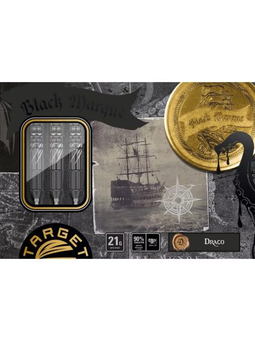 Darts szett steel Target Japan SP Black Marque Lite Draco, 21g 90%